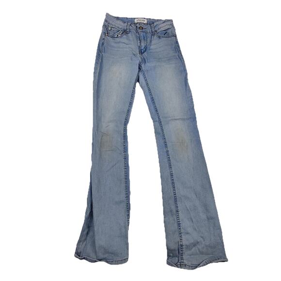 ENJEAN Other - ENJEAN Bootcut Jeans Juniors 5 Blue Light Wash Distressed Stretch Denim 27x30